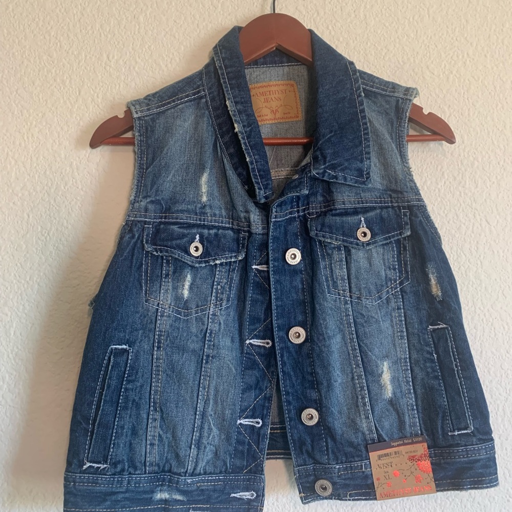 Brand New With Tags Denim Vest